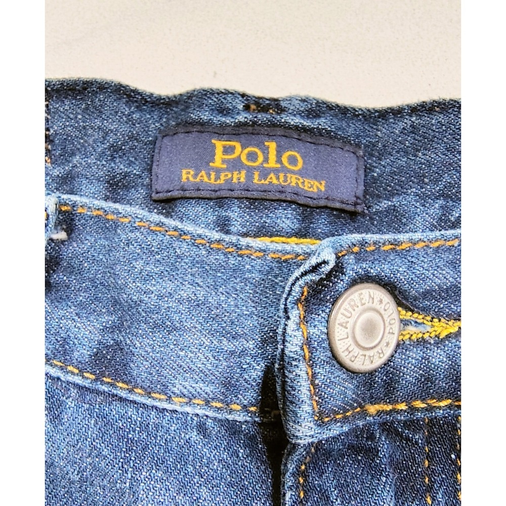 Polo Ralph Lauren Jeans The Sullivan Slim Boys Size 14 Blue Distressed Denim - Picture 5 of 14